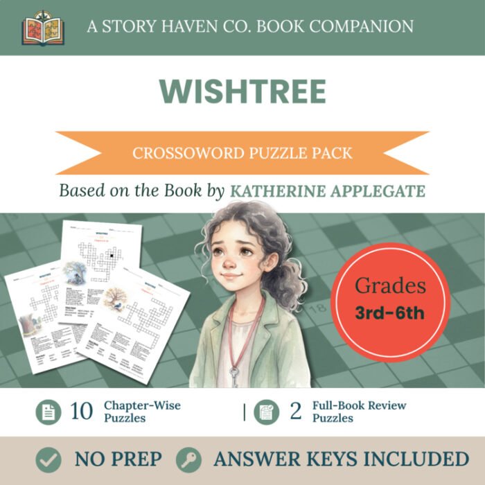 Wishtree crossword puzzles for Grades 3-6 – cover