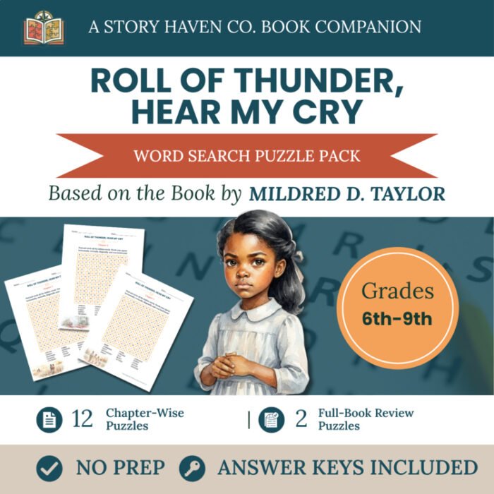 Roll of Thunder, Hear My Cry word search for Grades 6-9 – cover