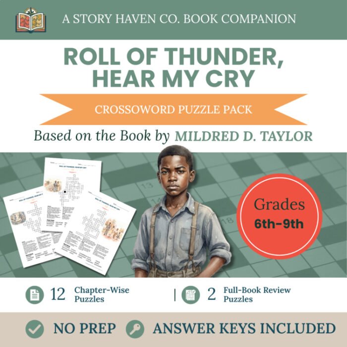 Roll of Thunder, Hear My Cry crossword puzzles for Grades 6-9 – cover