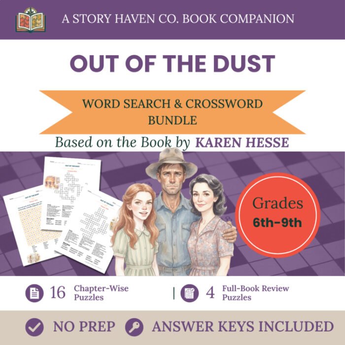Out of the Dust vocabulary activities for Grades 6-9 – cover
