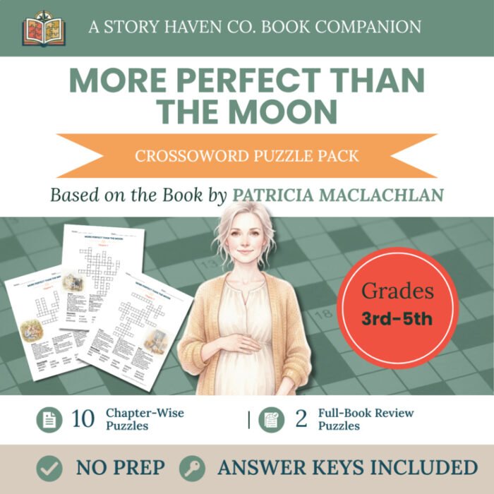 More Perfect Than the Moon crossword puzzles for Grades 3-5 – cover