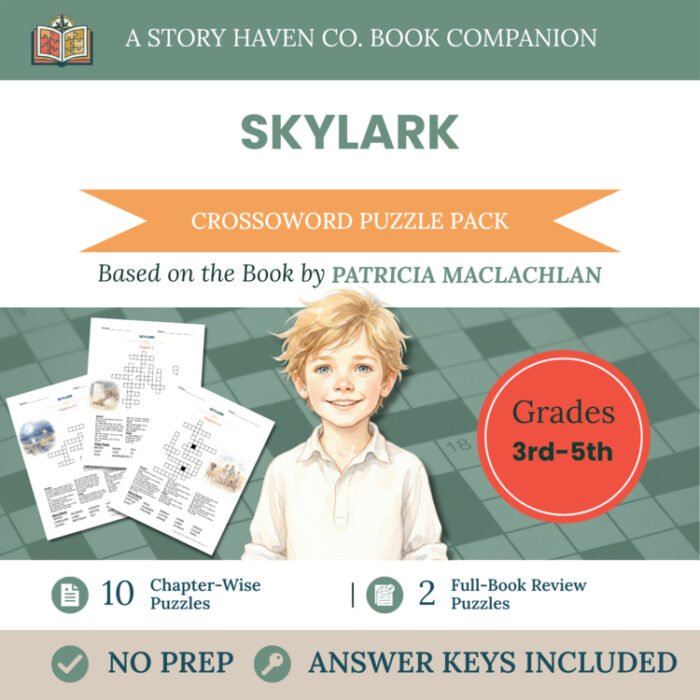 Skylark crossword puzzles for Grades 3-5 – cover