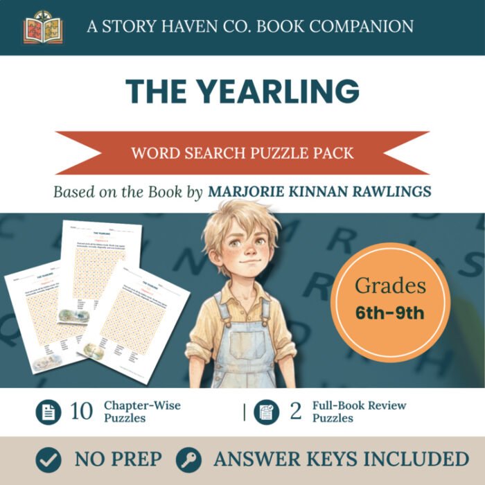 The Yearling word search for Grades 6-9 – cover