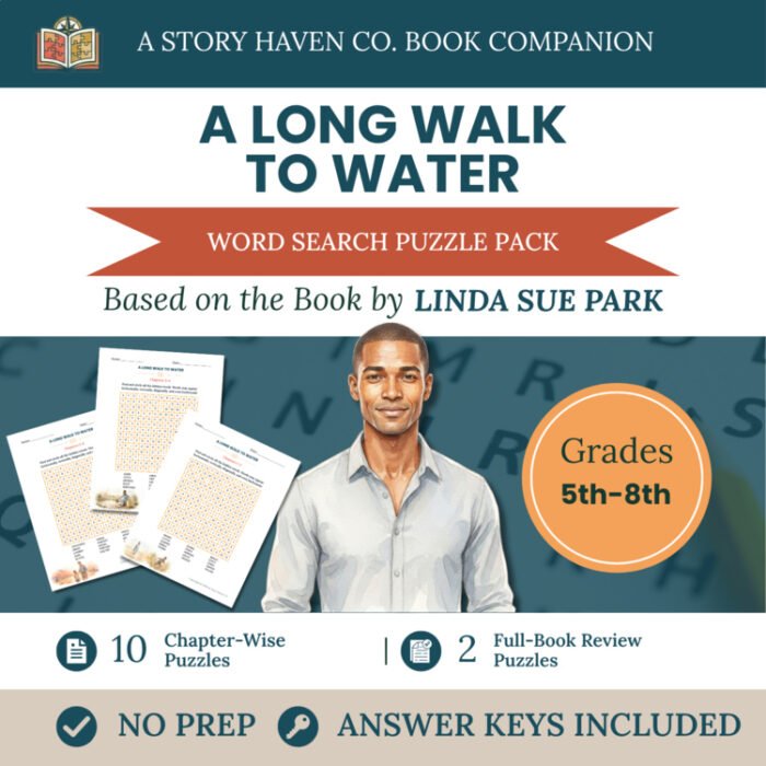 A Long Walk to Water word search for Grades 5-8 – cover