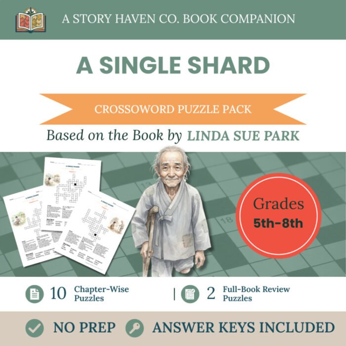 A Single Shard crossword puzzles for Grades 5-8 – cover