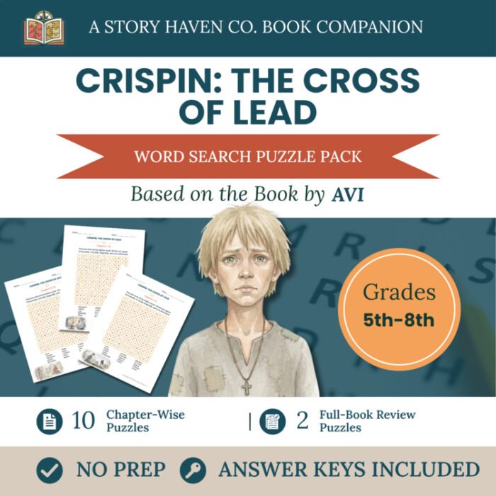 Crispin: The Cross of Lead word search for Grades 5-8 – cover
