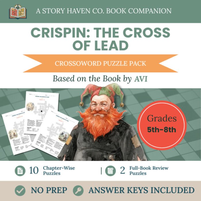 Crispin: The Cross of Lead crossword puzzles for Grades 5-8 – cover