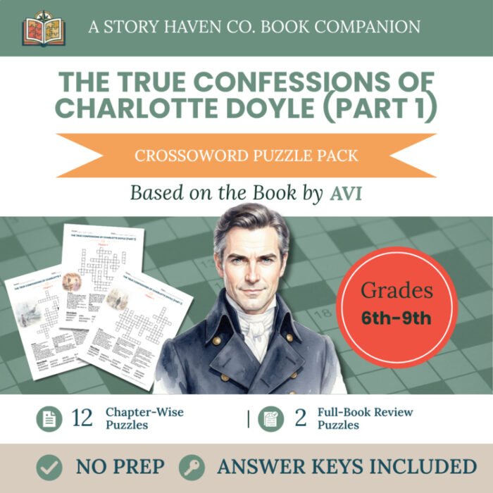 The True Confessions of Charlotte Doyle crossword puzzles for Grades 6-9 – cover