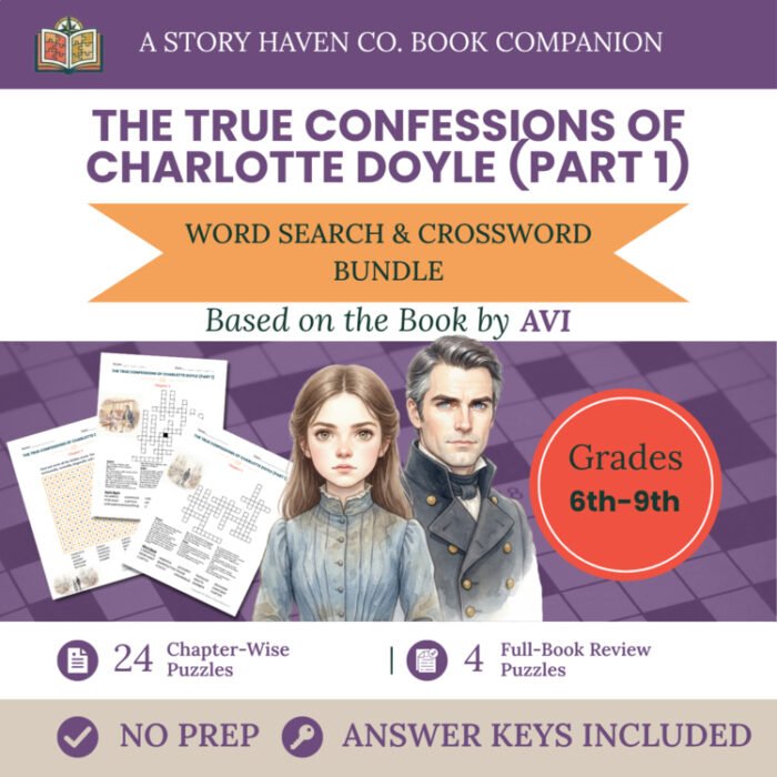 The True Confessions of Charlotte Doyle vocabulary activities for Grades 6-9 – cover