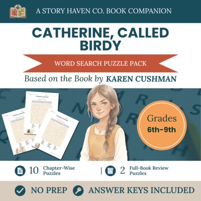 Word Search Puzzle Pack for Use with Catherine, Called Birdy by Karen Cushman