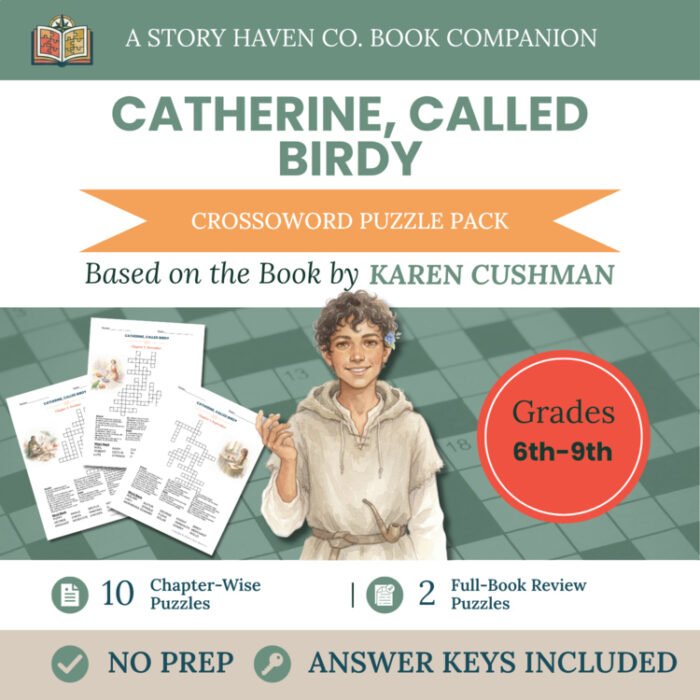 Catherine, Called Birdy crossword puzzles for Grades 6-9 – cover