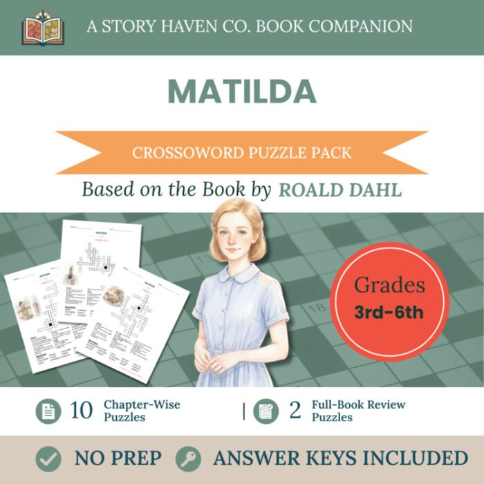 Matilda crossword puzzles for Grades 3-6 – cover