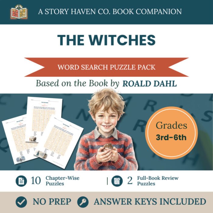 The Witches word search for Grades 3-6 – cover