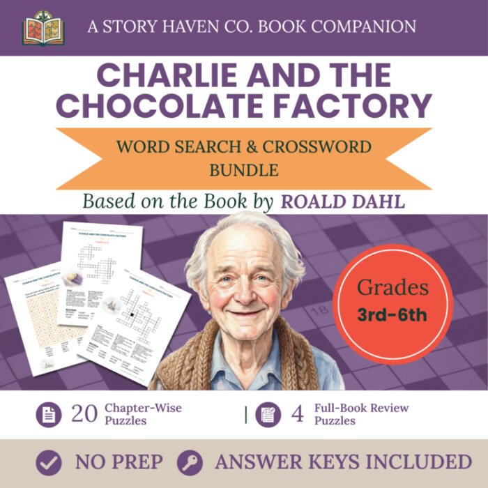 Charlie and the Chocolate Factory vocabulary activities for Grades 3-6 – cover